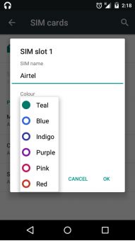 Fotografía - [Android 5.1 Feature Spotlight] conjunto diferente Dialer colores para cada SIM en los teléfonos de doble SIM